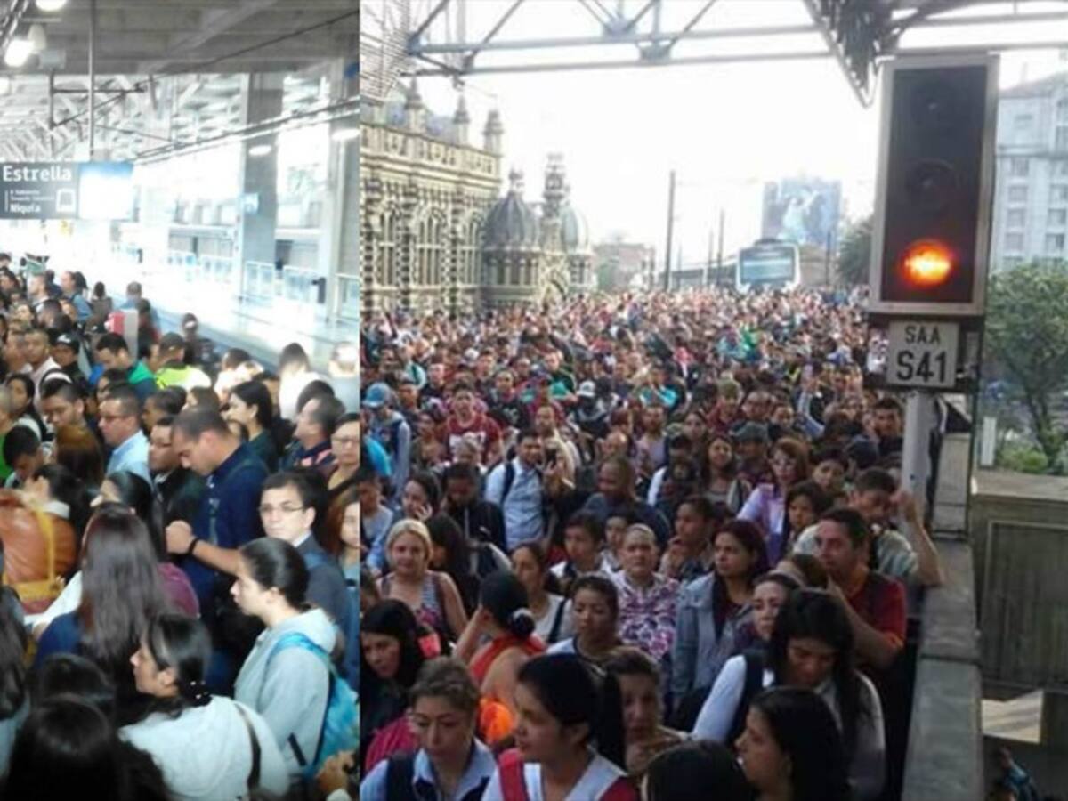 Daño en catenaria deja ocho estaciones del metro de Medellín fuera de servicio
