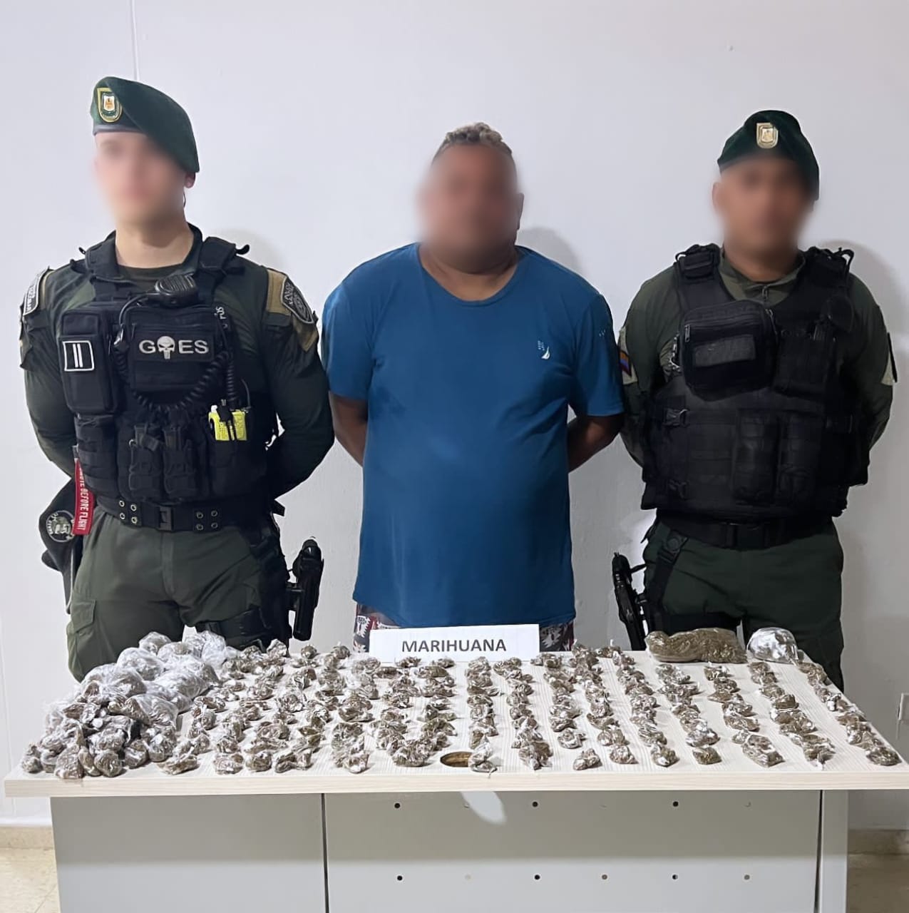 Tres personas fueron capturadas con más de 3 mil dosis de estupefacientes en Cartagena