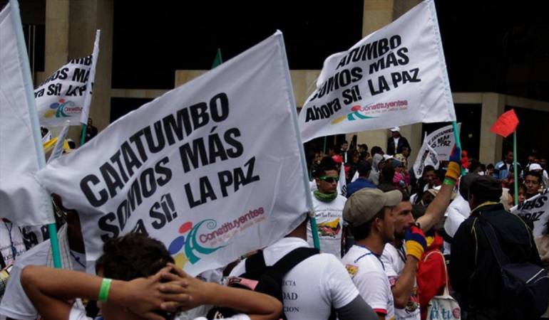 Población del Catatumbo apoyando la Paz