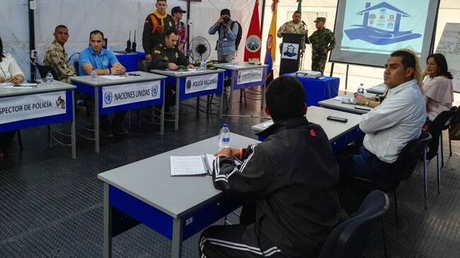 Instalan 'carpas azules' en antiguas zonas veredales. Foto: La Wcon Julio Sánchez Cristo