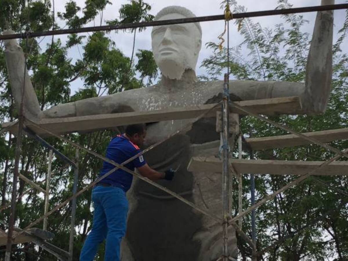 En diez días estará listo el monumento a Falcao en Santa Marta