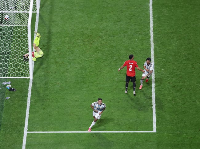 Gol de Enzo Fernández en el Argentina vs. Egipto por octavos del Mundial 2026. Foto: Getty Images.