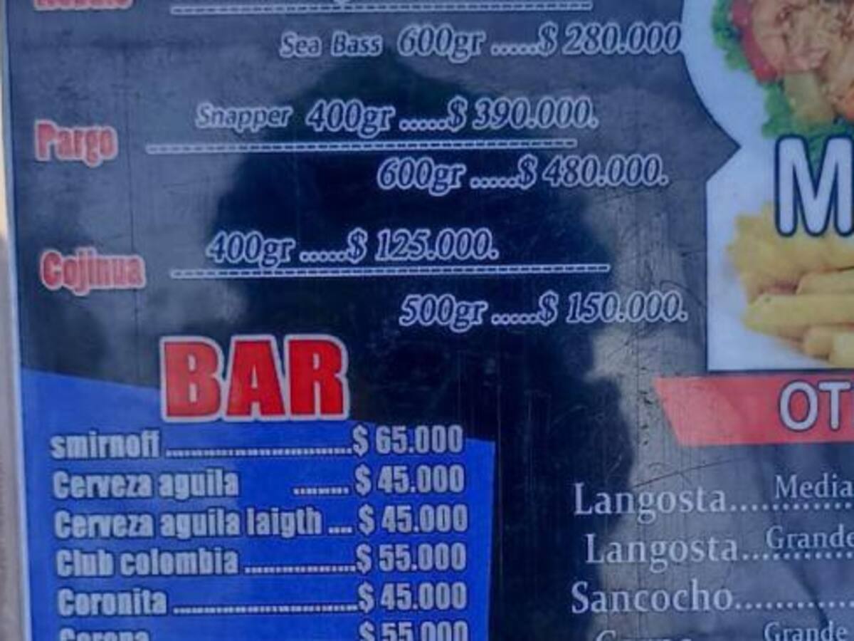 $150 mil por un sancocho y $55 mil por cerveza colombianas: nueva denuncia en Cartagena
