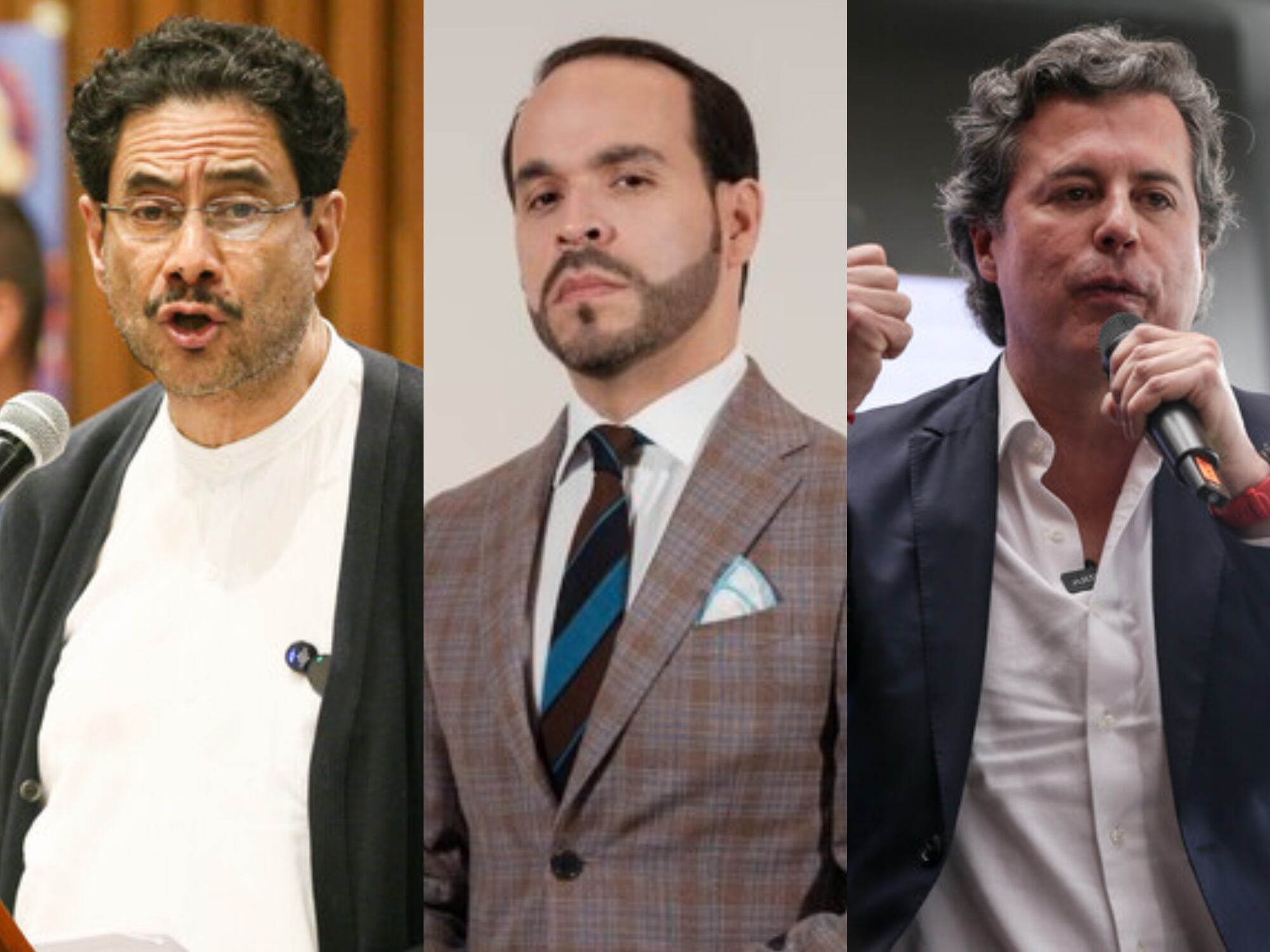 Iván Cepeda, Abelardo de la Espriella y Juan Manuel Galán. Fotos: (Colprensa - Lina Gasca) /  (Colprensa-Campaña De La Espriella) / (Colprensa-Catalina Olaya)