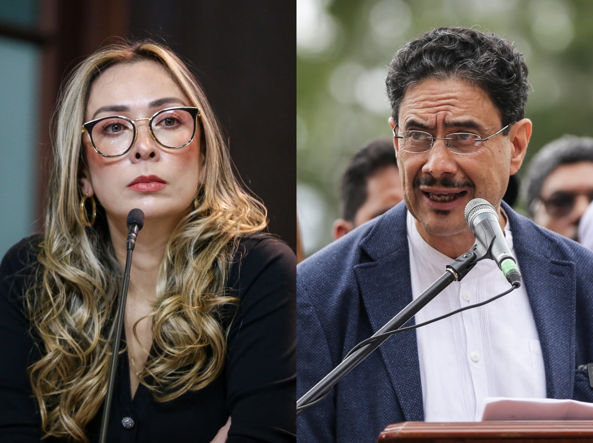 Katherine Miranda e Iván Cepeda. Fotos: Colprensa.