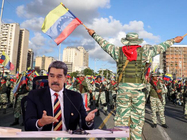 Nicolás Maduro y ejército venezolano/ via Getty Images