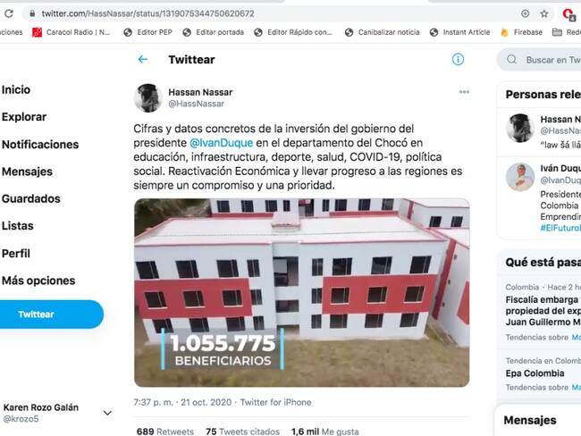 Gobierno publica cifra errónea sobre ayudas en Chocó