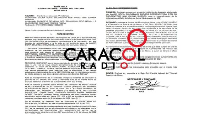 En fallo de primera instancia emanado por juzgado segundo laboral del circuito de Neiva familia gana tutela