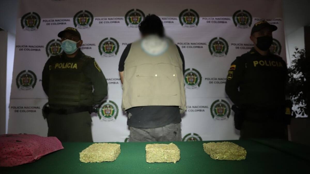 Capturan a Care Costal cuando iba en un taxi con 1.700 gramos de marihuana