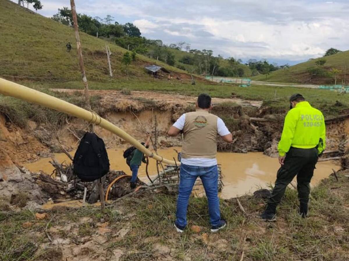 Golpe a la minería ilegal en zona rural de Curillo