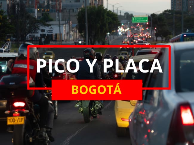 Pico y placa Bogotá 25 al 29 de agosto