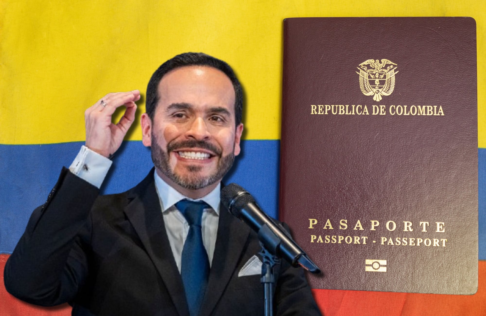 Abelardo de la Espriella y pasaportes. Fotos: Getty Images