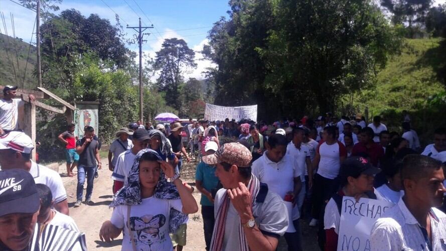 Comunidades del Cauca marchan para rechazar hechos de Tumaco, Nariño. Foto: Cortesía David Ruiz