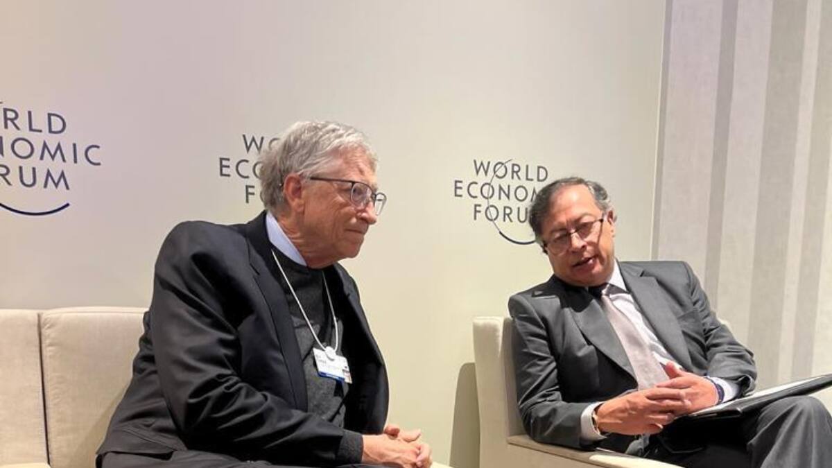Presidente Petro y Bill Gates se reunieron en Davos: ¿de qué hablaron?