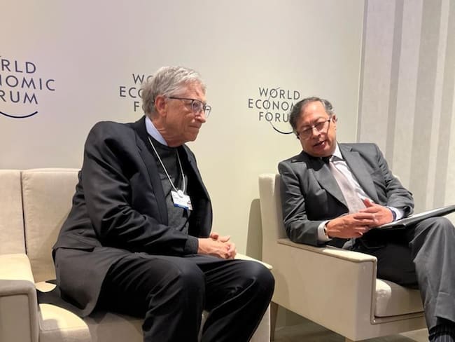 Presidente Petro y Bill Gates se reunieron en Davos: ¿de qué hablaron?
