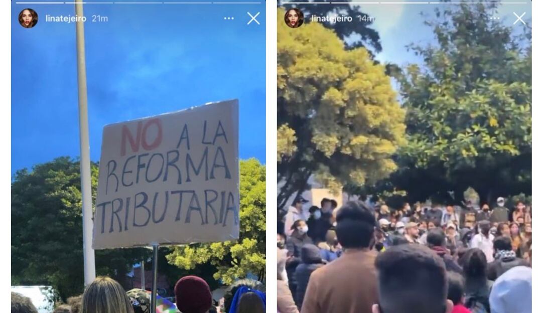 Lina Tejeiro y Alejandro Riaño, protestas 28 de abril