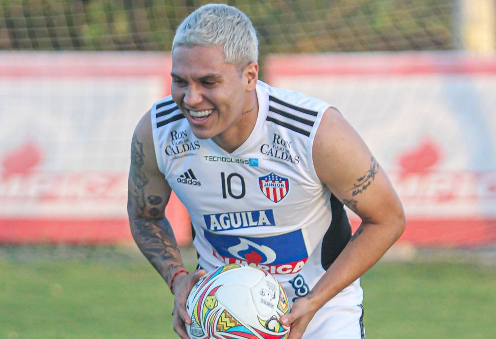 Juan Fernando Quintero, continúa poniéndose a punto con el Junior / Twitter: @JuniorClubSA