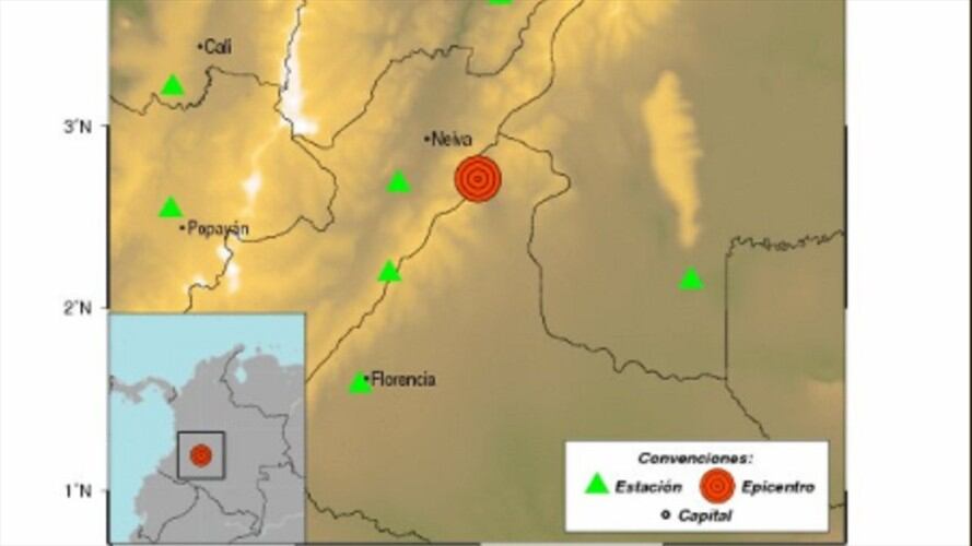 El sismo se sintió en el centro del país. Foto: Twitter @sgcol