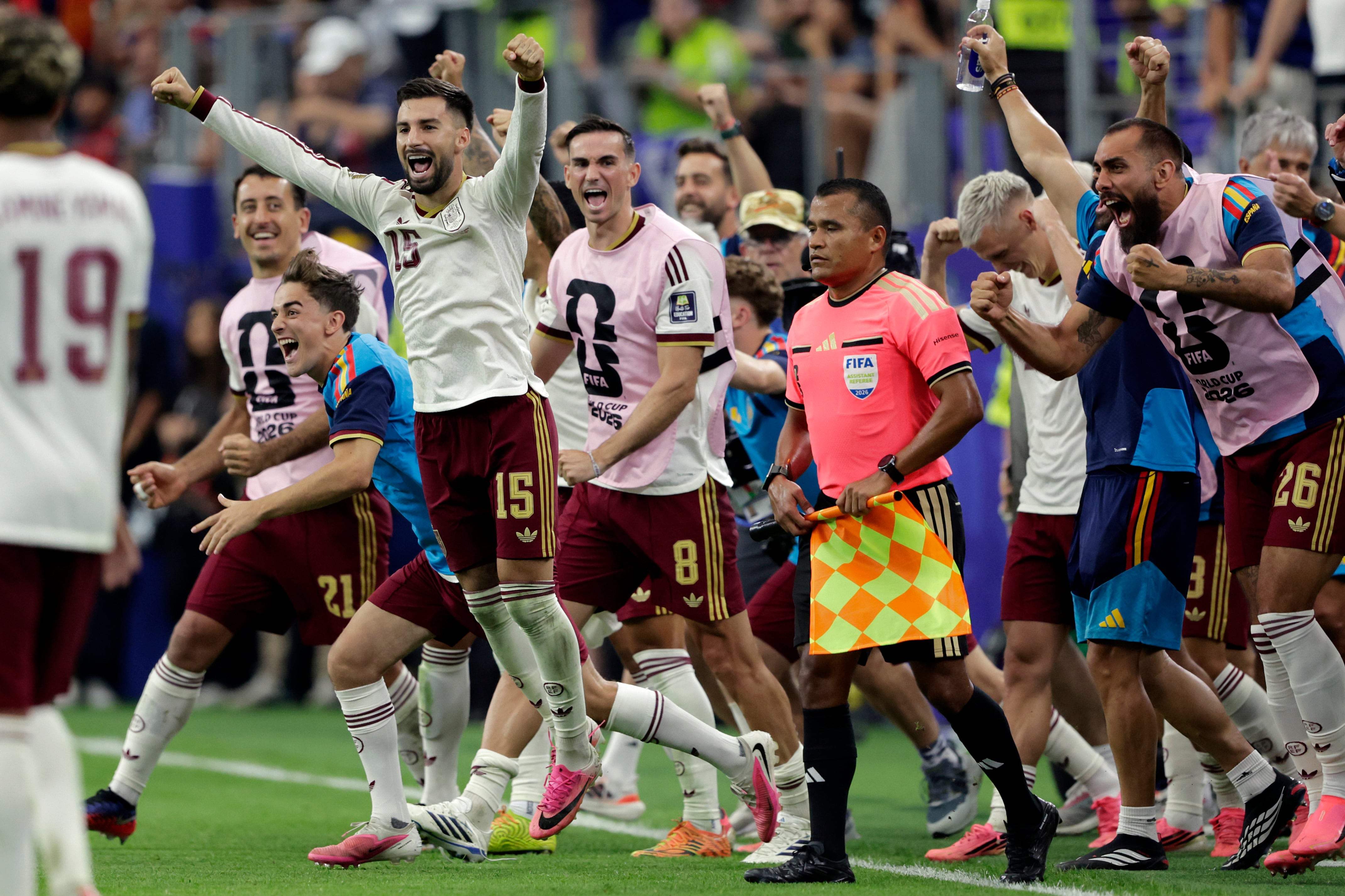 Celebración de la victoria de España vs. Francia por las semifinales de la Copa Mundial de la FIFA 2026: Getty Images.
