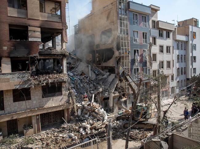 Bombardeo en Irán. Foto: Majid Saeedi/Getty Images,
