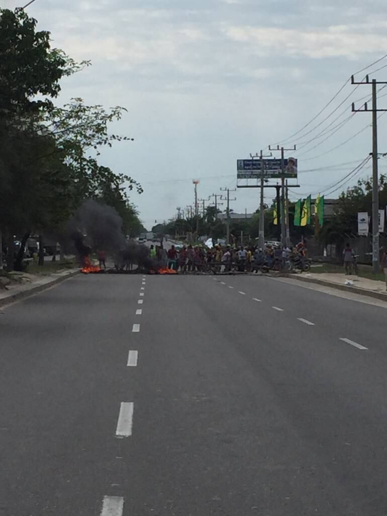 Protesta de los habitantes del barrio Ferrocarril