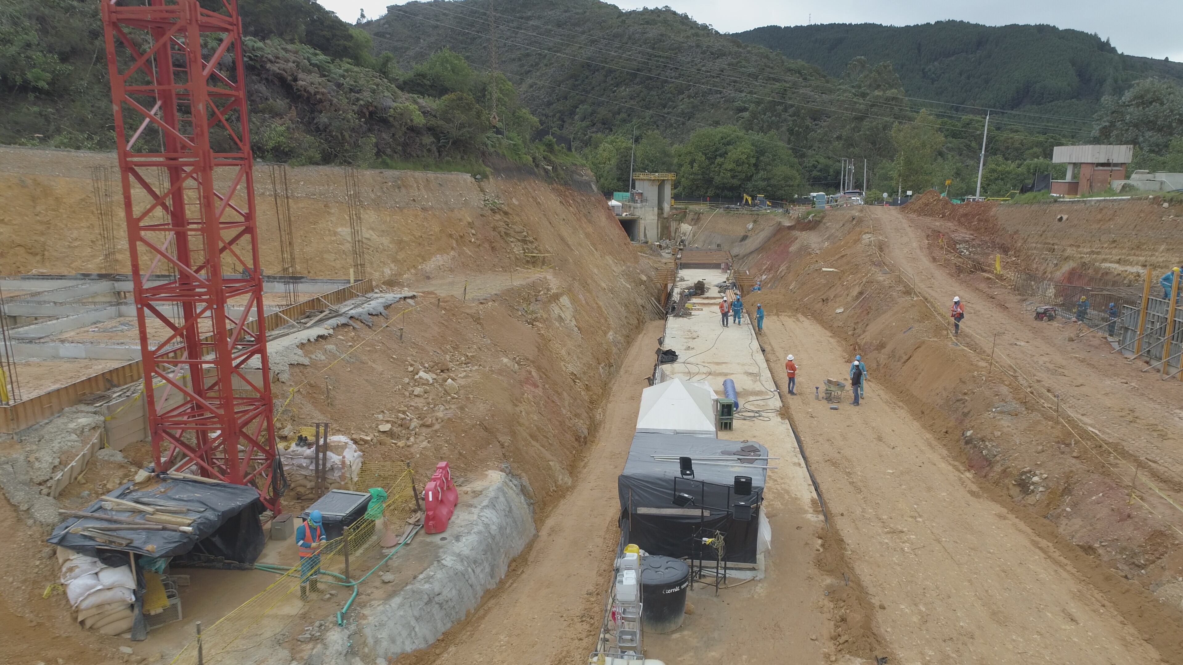 Obras de la planta Francisco Wiesner. Foto: Suministrada Acueducto de Bogotá.