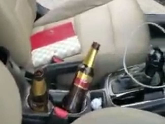 VIDEO: Funcionario de tránsito fue sorprendido manejando borracho