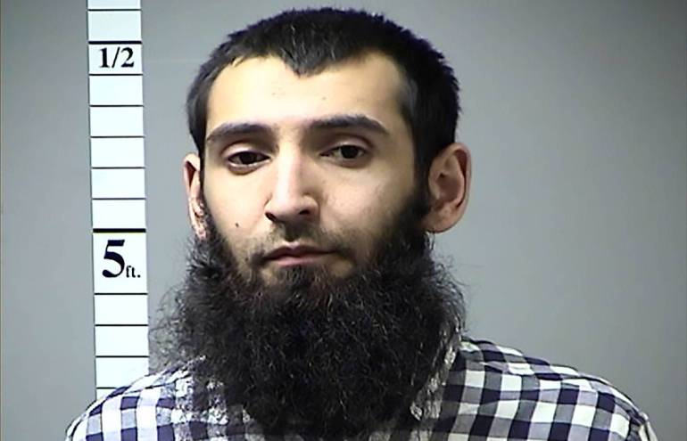 Fotografía policial de Sayfulla Saipov ST. CHARLES COUNTY POLICE DEPART