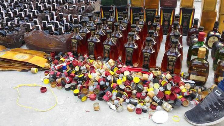 24.457 botellas y cigarrillos de contrabando destruyeron las autoridades en Quindío en 2017