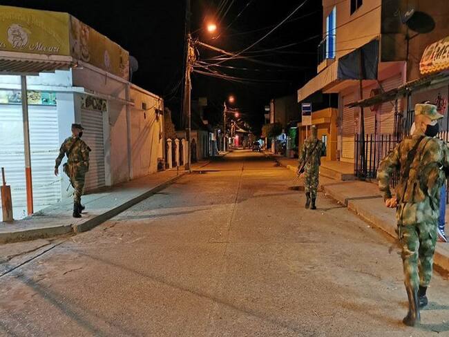 Ejército Nacional en las calles de Montería.