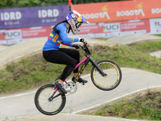 Mariana Pajón, campeona de la tercera válida de la Copa Mundo UCI BMX celebrada en Bogotá