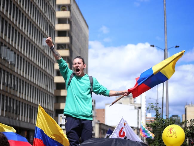 Bogotá. Diciembre 4 de 2019. Paro Nacional en contra del Gobierno de Duque. Lugar: Plaza de Bolivar. (Colprensa - Camila Díaz)