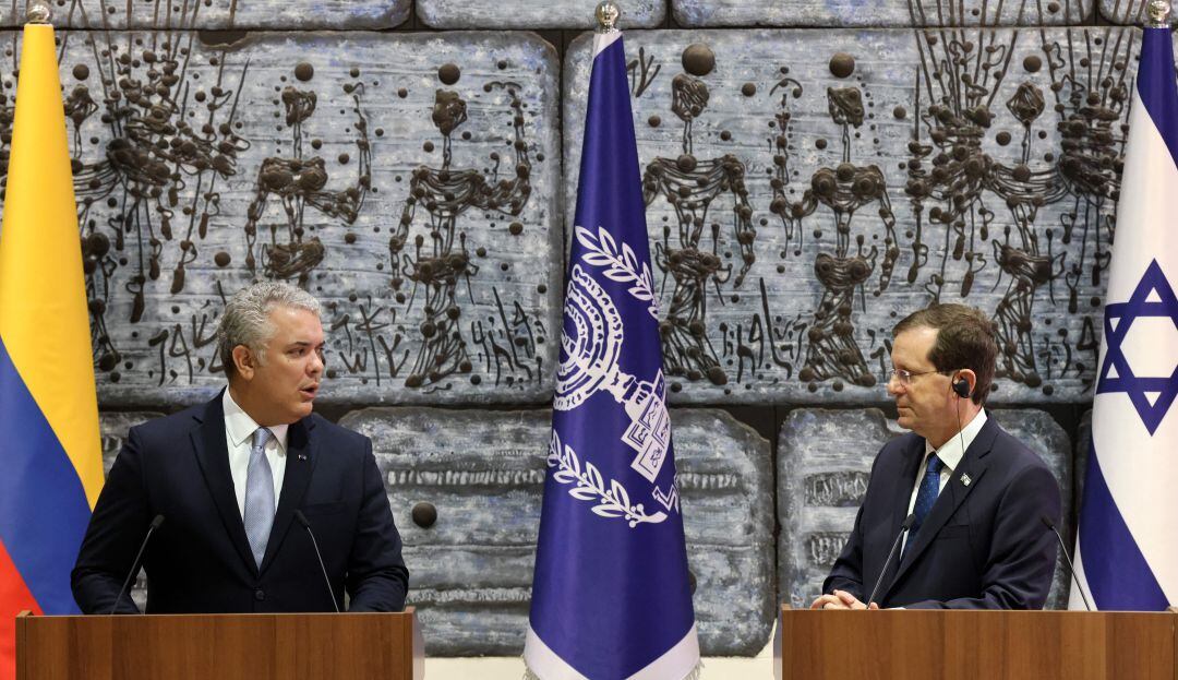 Iván Duque y su homólogo de Israel, Isaac Herzog
