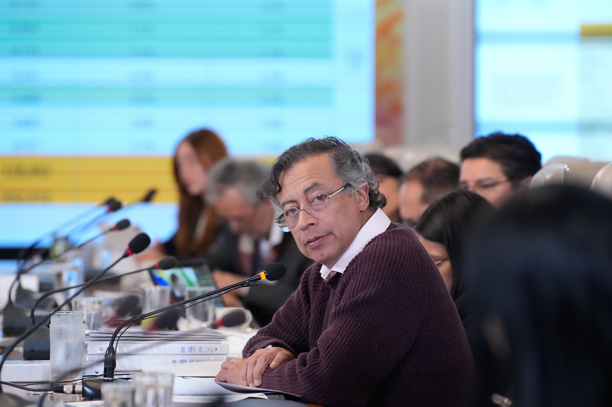 Presidente Gustavo Petro durante consejo de ministros lunes 29 de septiembre. Foto: Andrea Puentes - Presidencia.