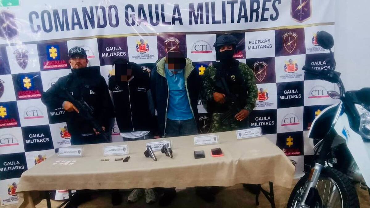 Capturados dos presuntos extorsionistas del Clan del Golfo en Marinilla