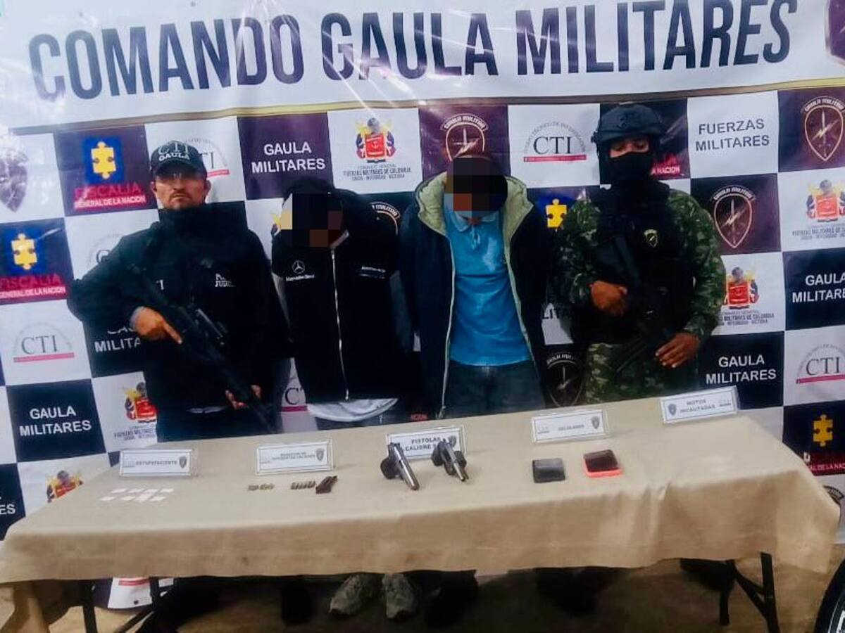 Capturados dos presuntos extorsionistas del Clan del Golfo en Marinilla