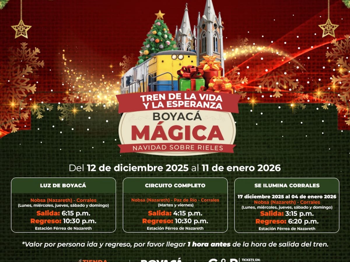 Boyacá se prepara para vivir la Navidad a bordo del Tren de la Vida y la Esperanza