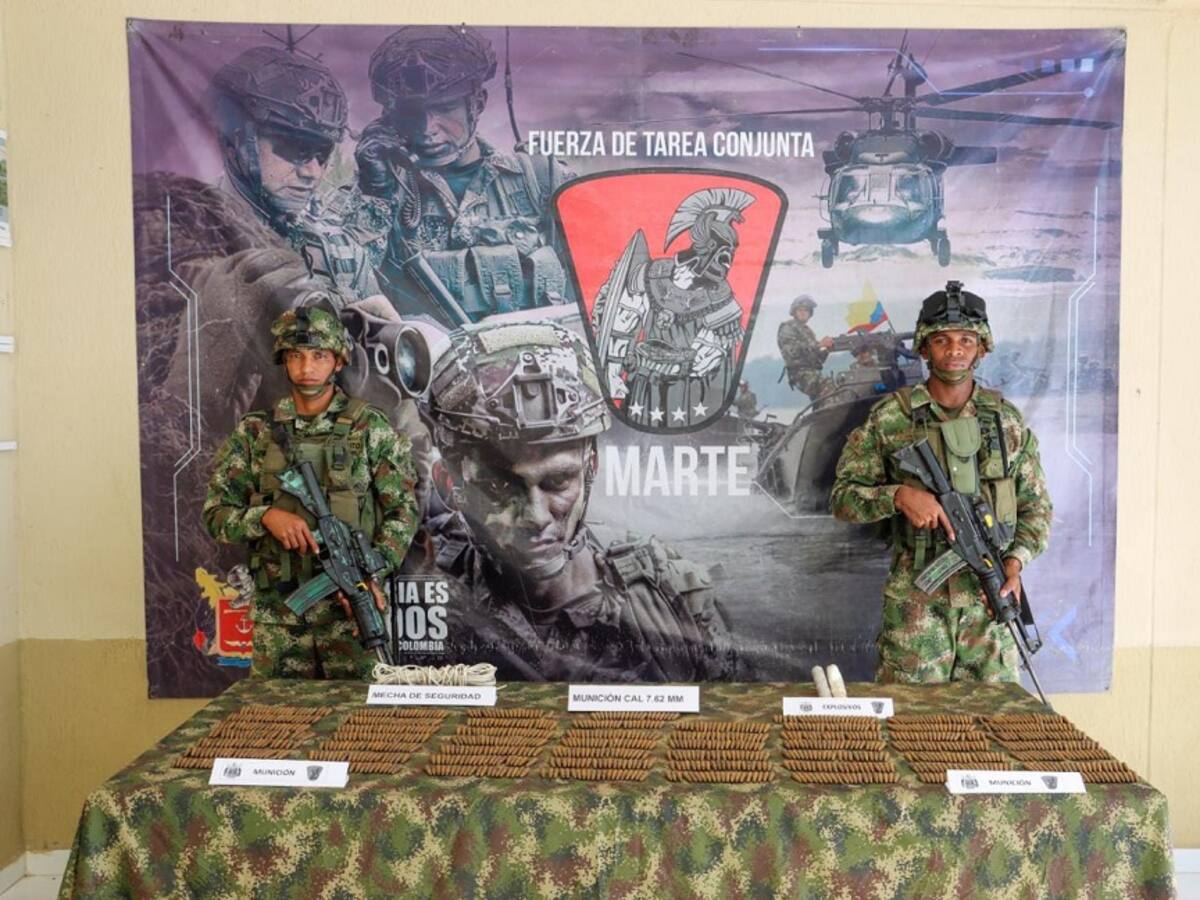 Ejército Nacional ubicó un depósito ilegal en el sur de Bolívar