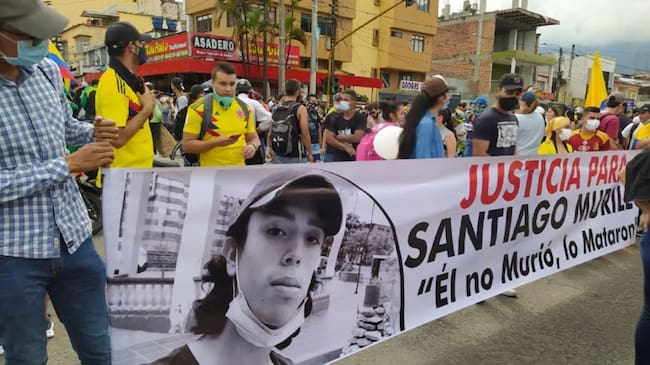 Protesta por el asesinato de Santiago Murillo