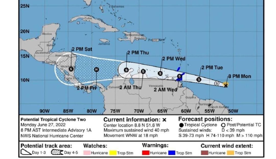 La autoridad marítima advirtió que habrá fuertes lluvias y vientos en el Caribe