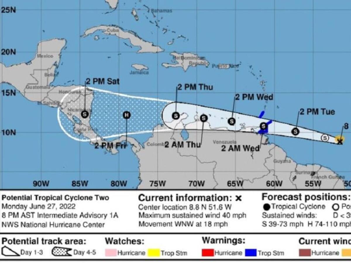 Onda tropical ingresaría a cuenca colombiana en las próximas horas: Dimar