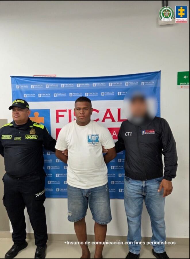 Anderson Enrique Vásquez Beltrán, enviado a la cárcel. // Fiscalía