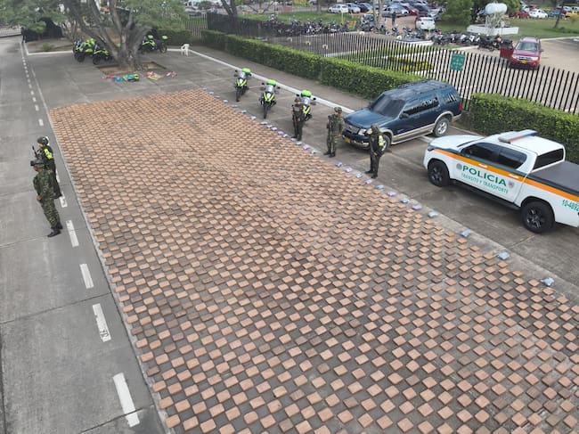 Cae cargamento de 1,3 toneladas de marihuana en la vía Pamplona–Cúcuta. / Foto: Policía.