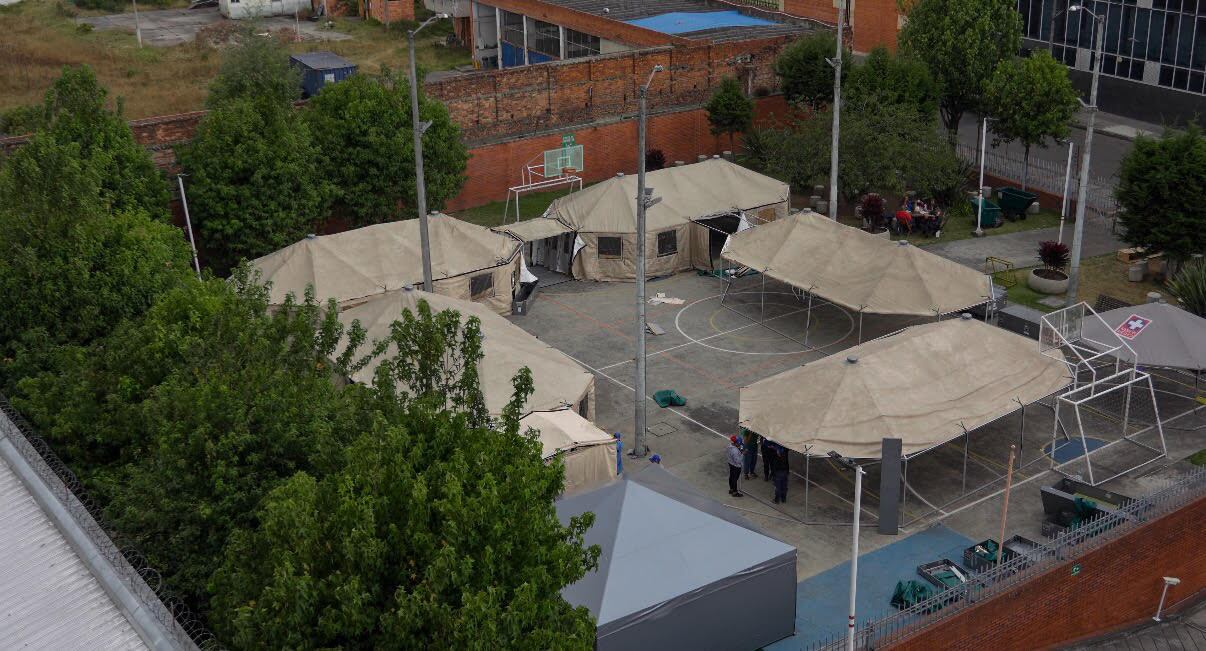 Hospital de campaña en Bogotá