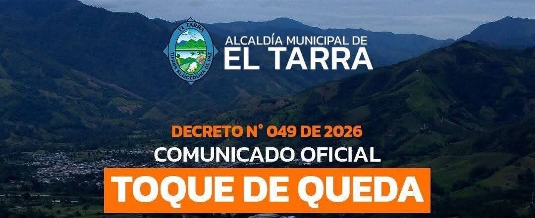 El Tarra, en Norte de Santander, está bajo toque de queda por recrudecimiento de violencia. / Foto: Alcaldía de El Tarra.