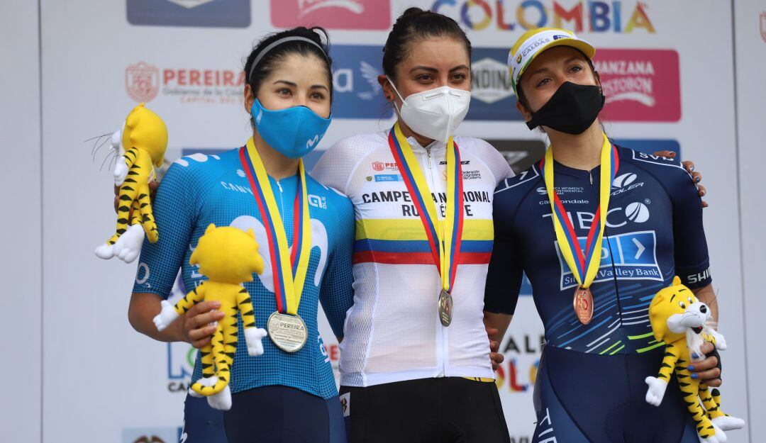 El podio de la prueba élite femenina.