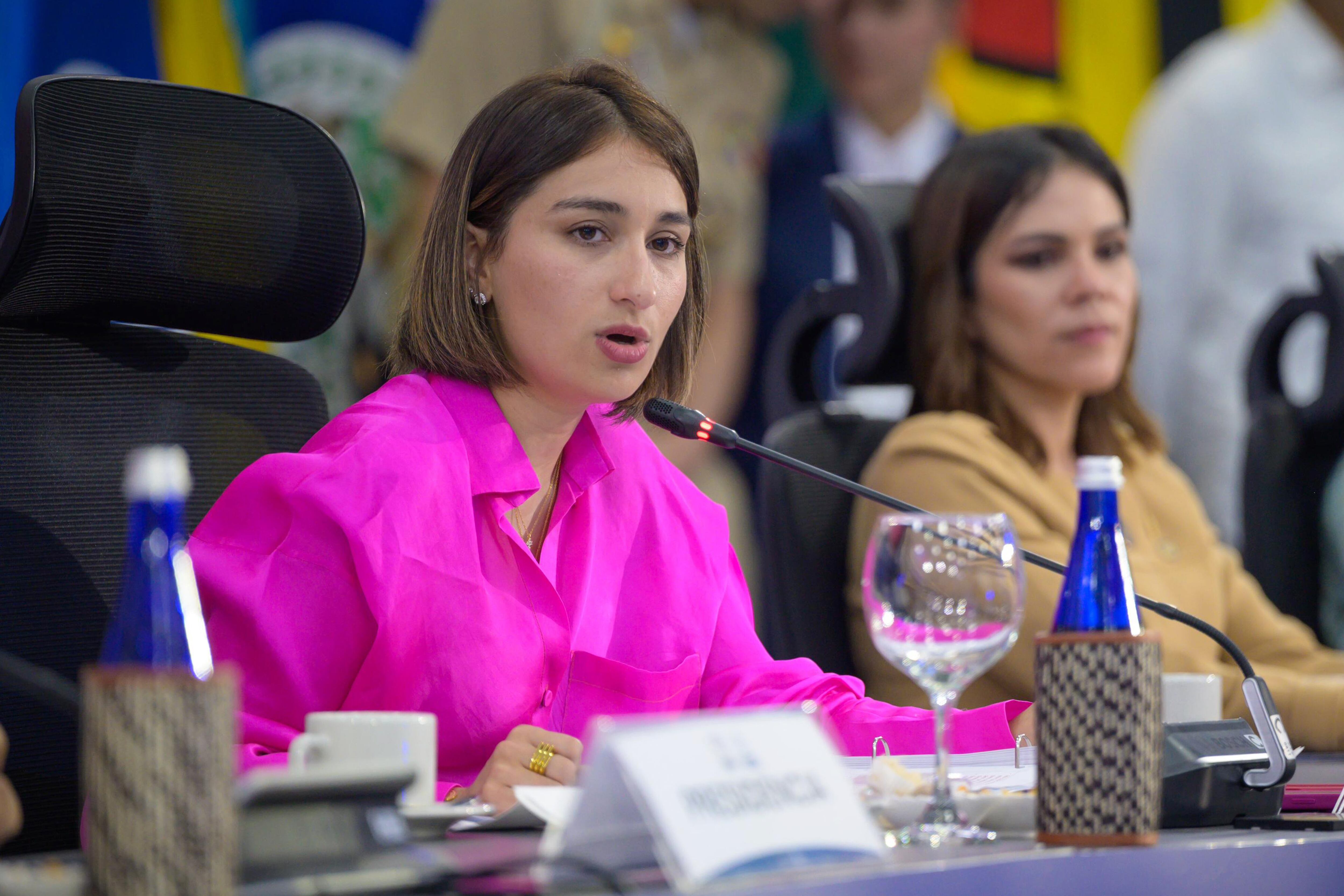 La canciller Laura Sarabia. Foto: Cancillería 