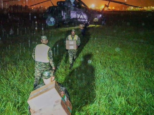 Ejército transportó más de 1.8 toneladas de insumos a Popayán