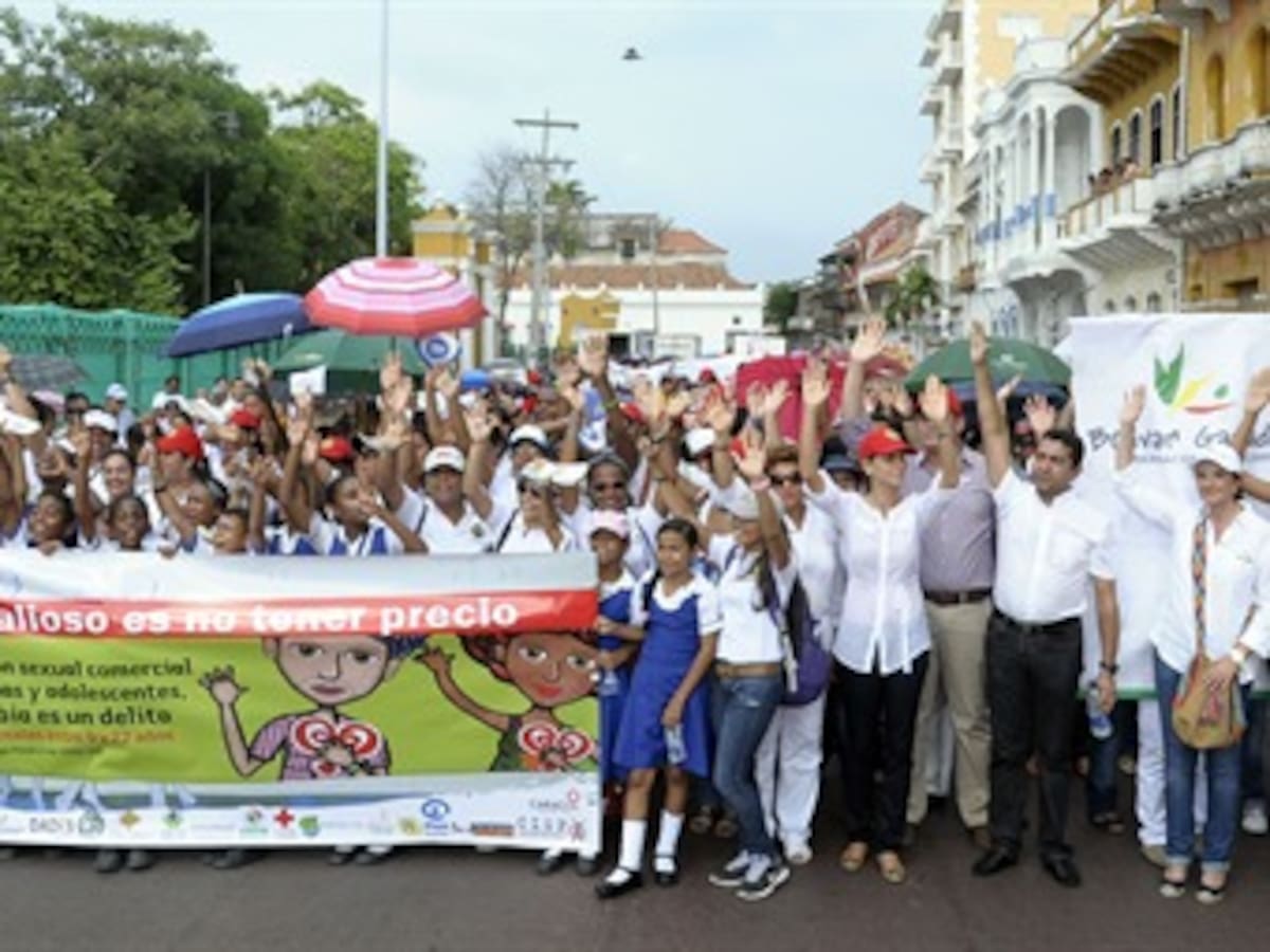 Cartagena marchó contra la explotación sexual infantil