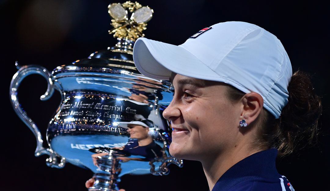 Ashleigh Barty celebró su tercer título de Grand Slam.